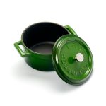 Litinový mini hrnec kulatý 10 cm - zelený od značky LAVA Metal