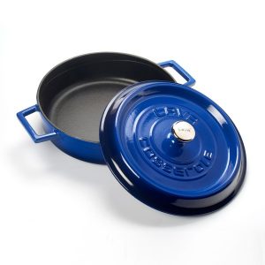 Litinový hrnec nízký kulatý 24cm - modrý od značky LAVA Metal