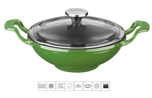LAVA METAL Litinový wok 16 cm - zelený od značky LAVA Metal