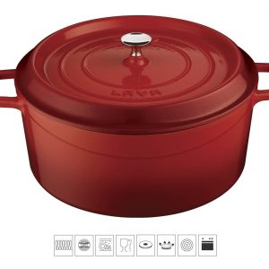LAVA METAL Litinový hrnec kulatý 28cm - červený od značky LAVA METAL