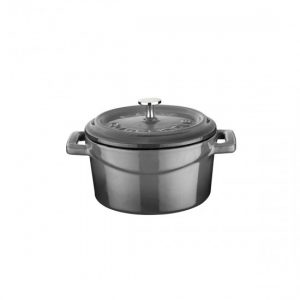 LAVA METAL Litinový mini hrnec kulatý 10 cm - šedá majolika od značky LAVA Metal