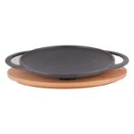 LAVA METAL Litinová pánev "wok" 28 cm s dřevěným podstavcem od značky LAVA METAL