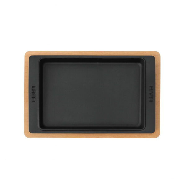 1455_lv-eco-st-3624-k43 LAVA METAL Litinový talíř 36x24 cm s dřevěným podstavcem od značky LAVA METAL