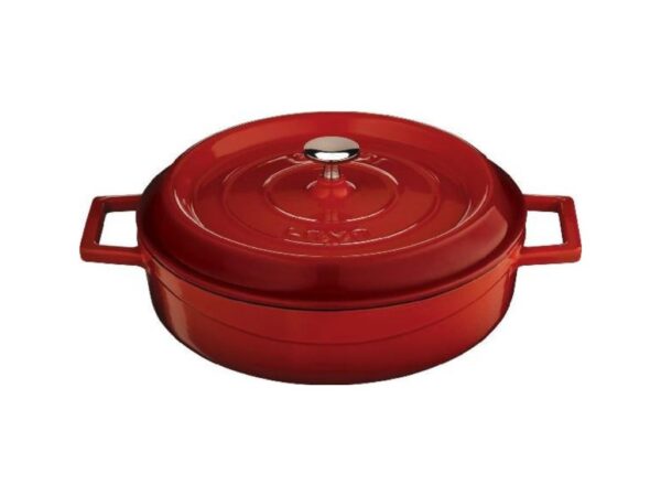 LAVA METAL Litinový hrnec nízký kulatý 32 cm - červený od značky LAVA METAL
