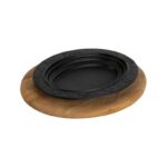 LAVA METAL Litinová ozdobná mísa oválná 21x16 cm s dřevěným podstavcem od značky LAVA METAL