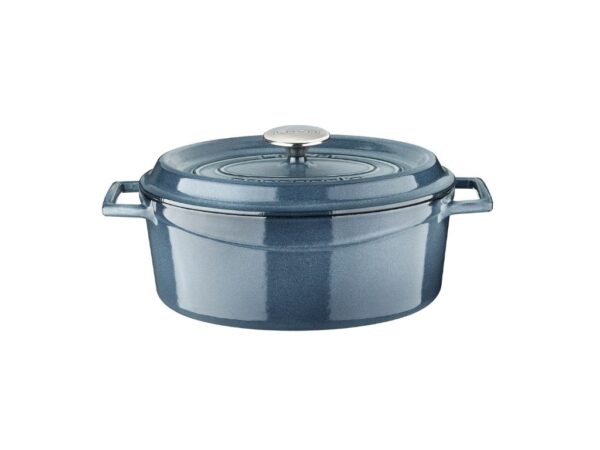 LAVA METAL Litinový hrnec oválný 29cm - šedá majolika od značky LAVA METAL