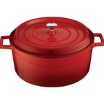 LAVA METAL Litinový hrnec kulatý 24cm – červený