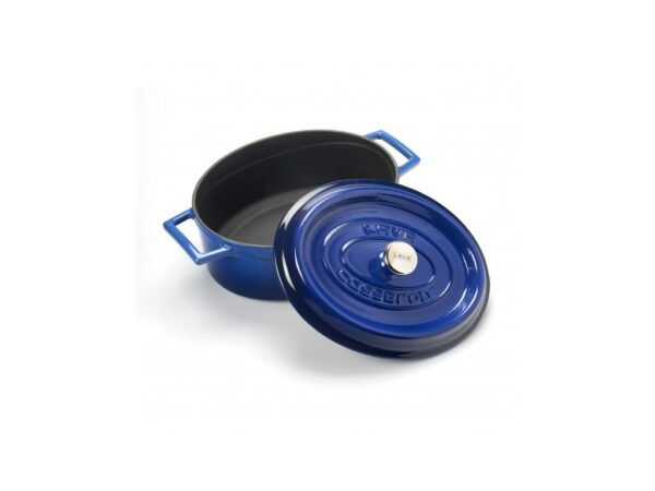 LAVA METAL Litinový hrnec oválný 25cm - modrý - Obrázek 4