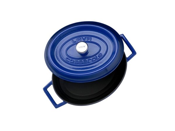 LAVA METAL Litinový hrnec oválný 25cm - modrý - Obrázek 3