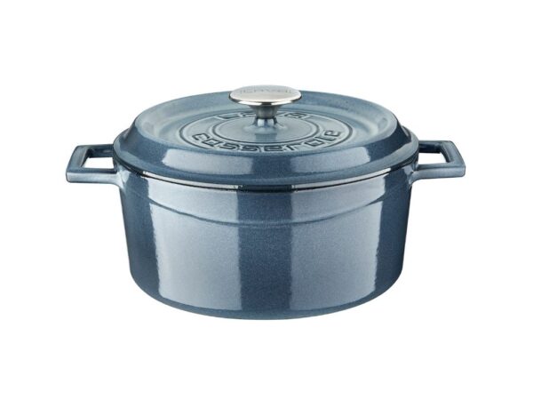 LAVA METAL Litinový hrnec kulatý 24cm - šedá majolika od značky LAVA METAL