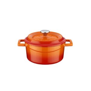 LAVA METAL Litinový mini hrnec kulatý 10 cm - oranžový od značky LAVA METAL