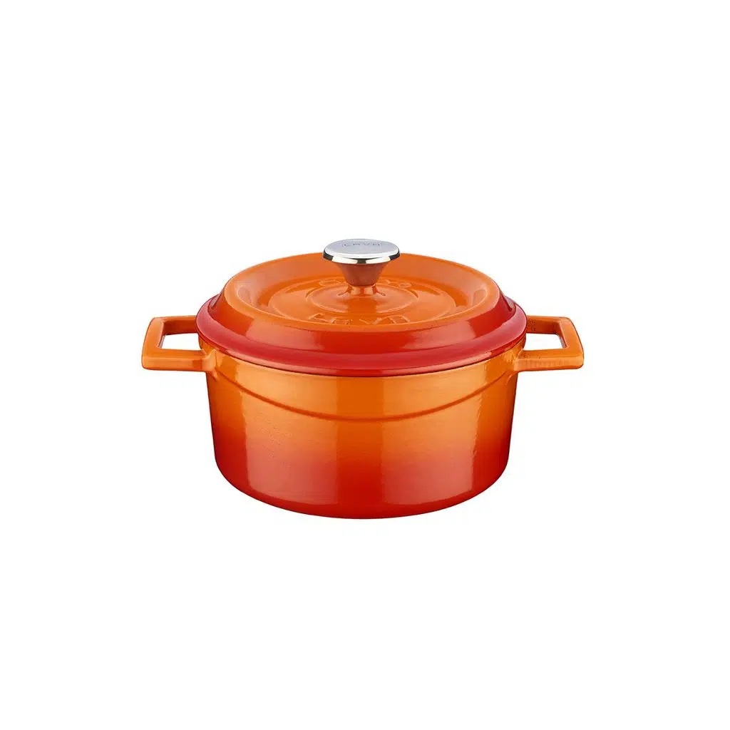 5476-1_oranzovy-hrnec LAVA METAL Litinový mini hrnec kulatý 10 cm - oranžový od značky LAVA METAL