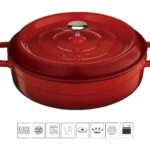 LAVA METAL Litinový hrnec nízký kulatý 32 cm - červený od značky LAVA METAL