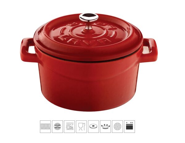 LAVA METAL Litinový mini hrnec kulatý 10 cm - červený - Obrázek 11