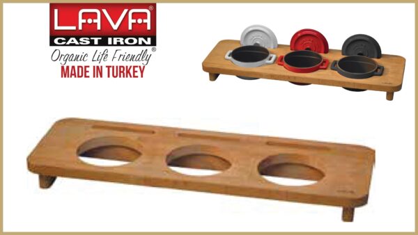 LAVA METAL Dřevěný stojan na 3x hrnec průměr 10 cm - Obrázek 6