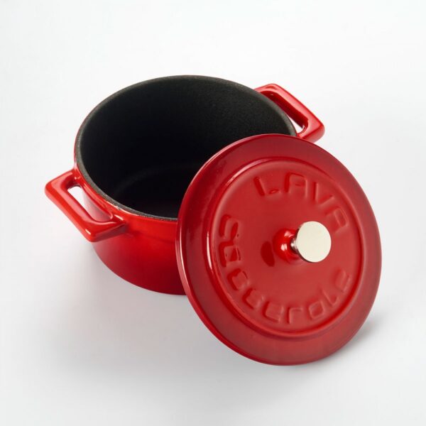 LAVA METAL Litinový mini hrnec "Folk" kulatý 10 cm - červený - Obrázek 8