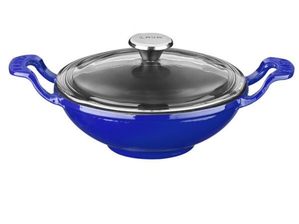 LAVA METAL Litinový wok 16 cm - modrý od značky LAVA METAL