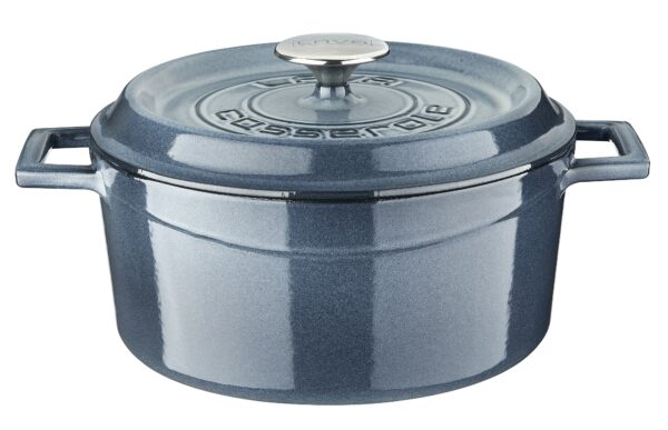 LAVA METAL Litinový hrnec kulatý 24cm - šedá majolika od značky LAVA METAL