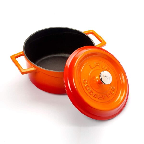 LAVA METAL Litinový mini hrnec kulatý 10 cm - oranžový - Obrázek 4