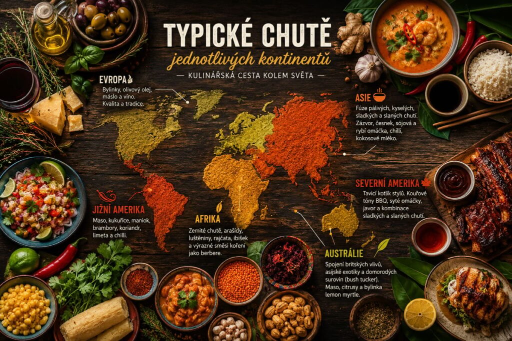 Typické chutě kontitentů