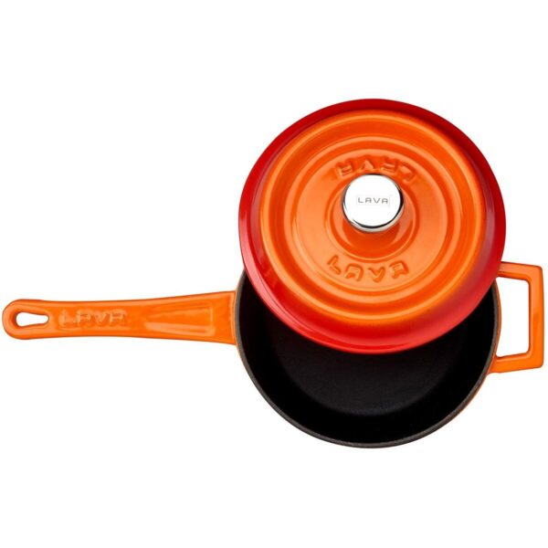 LAVA METAL Rendlík Ø 16 cm, 1,35 l, litinový, oranžový - Obrázek 2