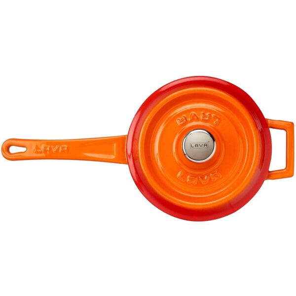 LAVA METAL Rendlík Ø 16 cm, 1,35 l, litinový, oranžový - Obrázek 3