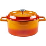 LAVA METAL Hrnec Ø 24 cm, 4,5 l, litinový, oranžový