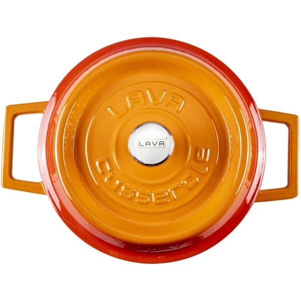 LAVA METAL Hrnec Ø 24 cm, 4,5 l, litinový, oranžový - Obrázek 4