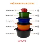 LAVA METAL Hrnec Ø 24 cm, 4,5 l, litinový, oranžový - Obrázek 5